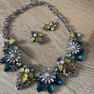 Chloe + Isabel Silver Necklace with Yellow and Teal Accents